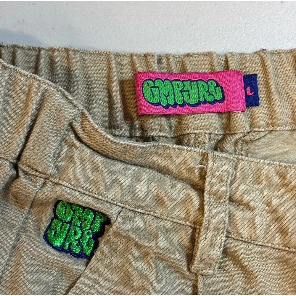 Empyre Beige Tori Y2K Baggy Skater Skateboarding Wide Leg Pants‎ Women's L 32x29 - Picture 5 of 10